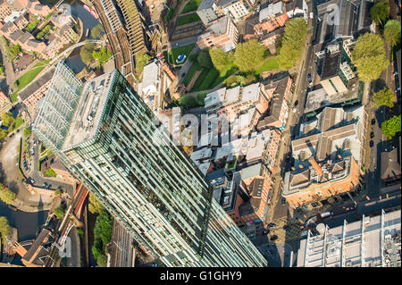 Aerial Photo of Manchester`s Beetham Tower Stock Photo